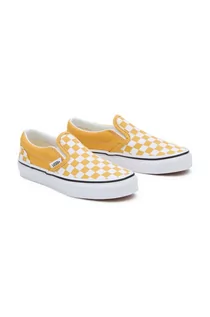 Buty dla chłopców - Vans tenisówki dziecięce UY Classic Slip-On kolor żółty - grafika 1