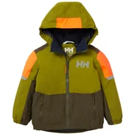 Kurtki narciarskie - Helly Hansen K Rider 2.0 Ins, kurtka narciarska, dziecięca, zielona - miniaturka - grafika 1