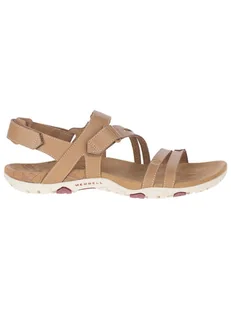 Merrell Skórzane sandały "Sandspur Rose Convert" w kolorze beżowym - Sandały damskie - miniaturka - grafika 1