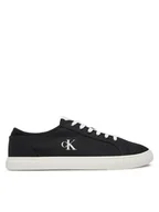 Trampki męskie - Calvin Klein Jeans Tenisówki Ess Vulc Low Mg Canvas YM0YM01209 Czarny - miniaturka - grafika 1