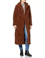 Płaszcze damskie - NA-KD Oversized Teddy Płaszcz Pluszowy Damski Płaszcz, Brązowy, 36 - miniaturka - grafika 1