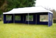 Altany ogrodowe - Garthen Zapasowy dach na składany namiot ogrodowy 3 x 9 m biały - miniaturka - grafika 1