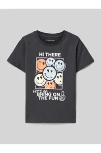 T-shirt o kroju regular fit z czystej bawełny z nadrukowanym motywem - Tom Tailor - Koszulki i topy damskie - miniaturka - grafika 1