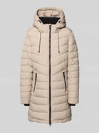 Płaszcze damskie - Płaszcz pikowany z kieszeniami zapinanymi na zamek błyskawiczny - miniaturka - grafika 1