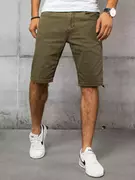 Spodenki męskie - Spodenki męskie jeansowe khaki Dstreet SX1427 - miniaturka - grafika 1