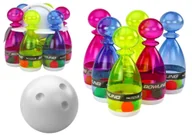 Zabawki interaktywne dla dzieci - Zestaw Do Gry W Kręgle 6 Kręgli Przeźroczyste Kolorowe - miniaturka - grafika 1