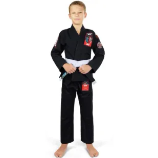 Ground Game Kimono Gi Do Bjj Dla Dzieci Ninja Black - Kimona, stroje i obuwie - miniaturka - grafika 1