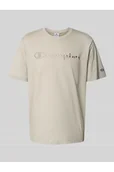 Koszulki męskie - T-shirt z wyhaftowanymi logo i okrągłym dekoltem - Champion - miniaturka - grafika 1