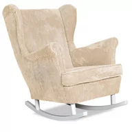 Fotele - Fotel uszak bujany Bonito sztruks beżowy - miniaturka - grafika 1