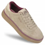 Sneakersy damskie - Buty sportowe damskie Daniel Lopez skórzane SNEAKERSY beżowe SS2D4011 38 - miniaturka - grafika 1
