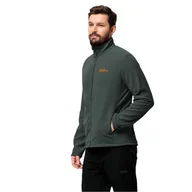 Bluzy męskie - Męska bluza polarowa Jack Wolfskin TAUNUS FZ M black olive - S - miniaturka - grafika 1