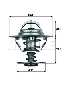 Termostat, płyn chłodzący Mahle TX 8 83D - Termostaty - miniaturka - grafika 1