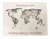 Skarbonki - Skarbonka mapa świata pomysł na prezent urodzinowy - miniaturka - grafika 1