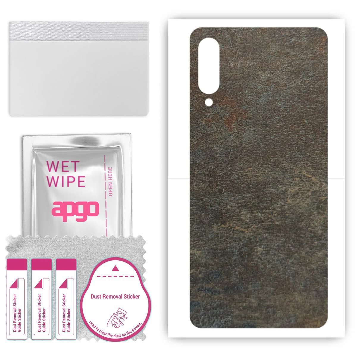 Folia naklejka skórka strukturalna na TYŁ do Samsung Galaxy A90 5G - Kamień Księżycowy - apgo SKINS