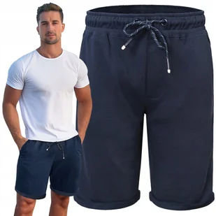 Krótkie Spodenki SZORTY Dresowe Męskie ARABESKA Granatowe M Pako Jeans - Spodenki męskie Krótkie Spodenki SZORTY Dresowe Męskie ARABESKA Granatowe M Pako Jeans - Spodenki męskie - miniaturka - grafika 1