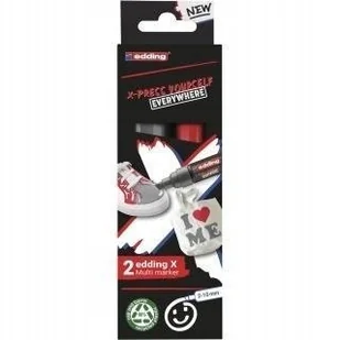 MULTI MARKER SZARY I CZERWONY 2SZT, EDDING - Zakreślacze - miniaturka - grafika 1