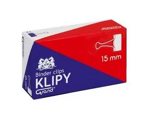 KLIP BIUROWY GRAND 15 MM x 12 SZTUK BARDZO ODPORNE - Spinacze i klipsy do papieru - miniaturka - grafika 1