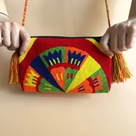 Torebki damskie - Kolorowa torebka boho punch needle - miniaturka - grafika 1