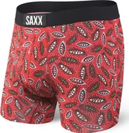 Majtki męskie - SAXX Bokserki męskie Vibe Boxer Brief Red Shield r. S - miniaturka - grafika 1