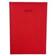 Kalendarze - Kalendarz 2025 B5 dzienny sobota niedziela razem DENIM JEANS CZERWONY - miniaturka - grafika 1
