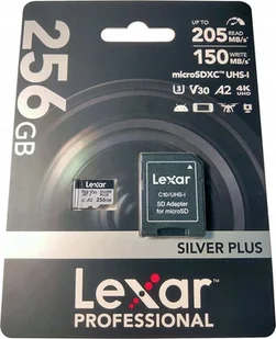 Karta Lexar Silver Plus MicroSDXC 256 GB Class 10 UHS-I/U3 A2 V30 LMSSIPL256G-BNANU - Karty pamięci - miniaturka - grafika 1