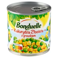 Mieszanki warzywne, sałatki - Bonduelle Kukurydza Złocista z groszkiem 340 g - miniaturka - grafika 1