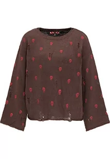 myMo ROCKS Sweter damski 23711184, brązowy, XS - Swetry damskie - miniaturka - grafika 1