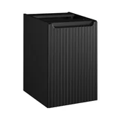 Szafki łazienkowe - Szafka łazienkowa NOVA BLACK D2 81-40-1D 40cm czarna z koszem - miniaturka - grafika 1