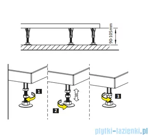Radaway Nóżki do brodzika 5 szt NB003-M5 - Brodziki prysznicowe - miniaturka - grafika 1