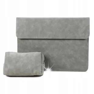 Torba zamszowa + etui na ładowarkę do laptopa MacBook Dell HP Lenovo 15-16" - Torby na laptopy - miniaturka - grafika 1