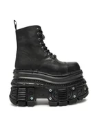 Glany damskie - NEW ROCK Glany M-MILI083CCT-C4 Czarny - miniaturka - grafika 1