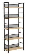 Regały - Regał styl loft RAW R5 kolor dąb czarny metalowy stelaż - miniaturka - grafika 1
