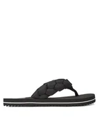 Klapki i japonki damskie - Tommy Jeans Japonki Braided Thong Beach Sandal EN0EN02877 Czarny - miniaturka - grafika 1