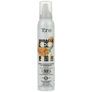 Tahe Miracle Gold, pianka przeciw puszeniu się włosów do wygładzenia i stylizacji loków, 200ml - Kosmetyki do stylizacji włosów - miniaturka - grafika 1