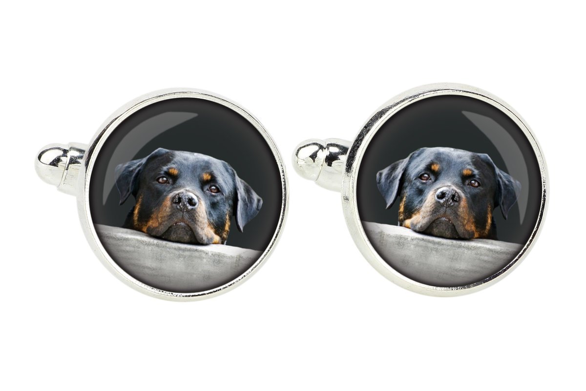 Rottweiler - spinki do mankietów, ozdoba koszuli, zawieszka do koszuli marki Art-Dog