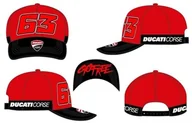 Czapki męskie - 63 Czapka Bagnaia Ducati Dual Line, Męskie, Jeden rozmiar, Czerwony - miniaturka - grafika 1