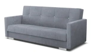 Jasnoszara Tapicerowana Wersalka Rozkładana P9-E25 - Sofy i kanapy - miniaturka - grafika 1