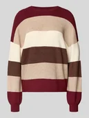 Swetry damskie - Sweter z dzianiny o luźnym kroju z mieszanki wiskozy model ‘ATIA’ - miniaturka - grafika 1