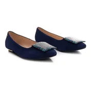 Baleriny - Baleriny ze skóry naturalnej zamszowej (6713) - miniaturka - grafika 1