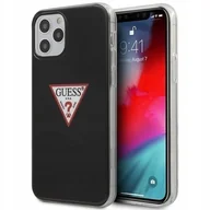 Etui i futerały do telefonów - Guess GUHCP12MPCUCTLBK iPhone 12 6,1" Max/Pro czarny/black hardcase Triangle Collection - miniaturka - grafika 1
