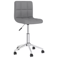 Krzesła - vidaXL Obrotowe krzesło stołowe, jasnoszare, obite tkaniną - miniaturka - grafika 1
