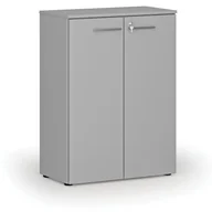Szafy biurowe - Szafa biurowa z drzwiami PRIMO GRAY, 1087 x 800 x 420 mm, szary - miniaturka - grafika 1