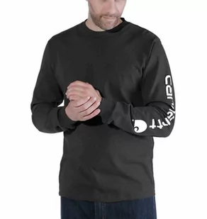 Koszulka Carhartt Logo Long Sleeve Black L - Koszulki męskie - miniaturka - grafika 1