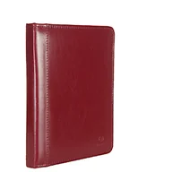 Teczki i aktówki - Aktówka z naturalnej skóry Biwuar wielkość A5 Bordowy - miniaturka - grafika 1