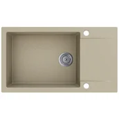 Zlewozmywaki - EOS Zlewozmywak granitowy FORT piaskowy (z ociekaczem) - miniaturka - grafika 1