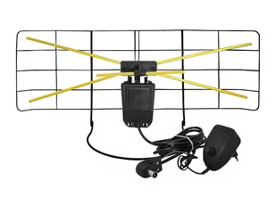Antena DVB-T siatkowa pokojowa z zasilaczem regulowanym. (1LM) - Anteny TV - miniaturka - grafika 1