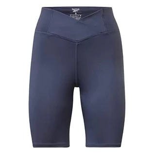 Spodnie damskie - Reebok Damskie spodnie treningowe na rower Basic, Vector Navy, XL - grafika 1