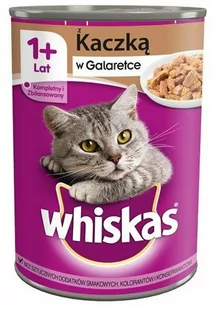 Whiskas Adult - mięsne kawałki w sosie, dla dorosłych kotów - puszka z kaczką i - Mokra karma dla kotów - miniaturka - grafika 1