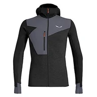 Bluzy sportowe męskie - Męska bluza Salewa Puez 2 Dry M L/S Hood Fz Tee Rozmiar: L / Kolor: czarny - miniaturka - grafika 1