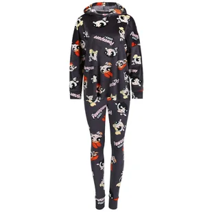 Atomówki Grafitowa Piżama Damska, Długi Rękaw, Ciepła, Z Kapturem - Piżamy damskie - miniaturka - grafika 1